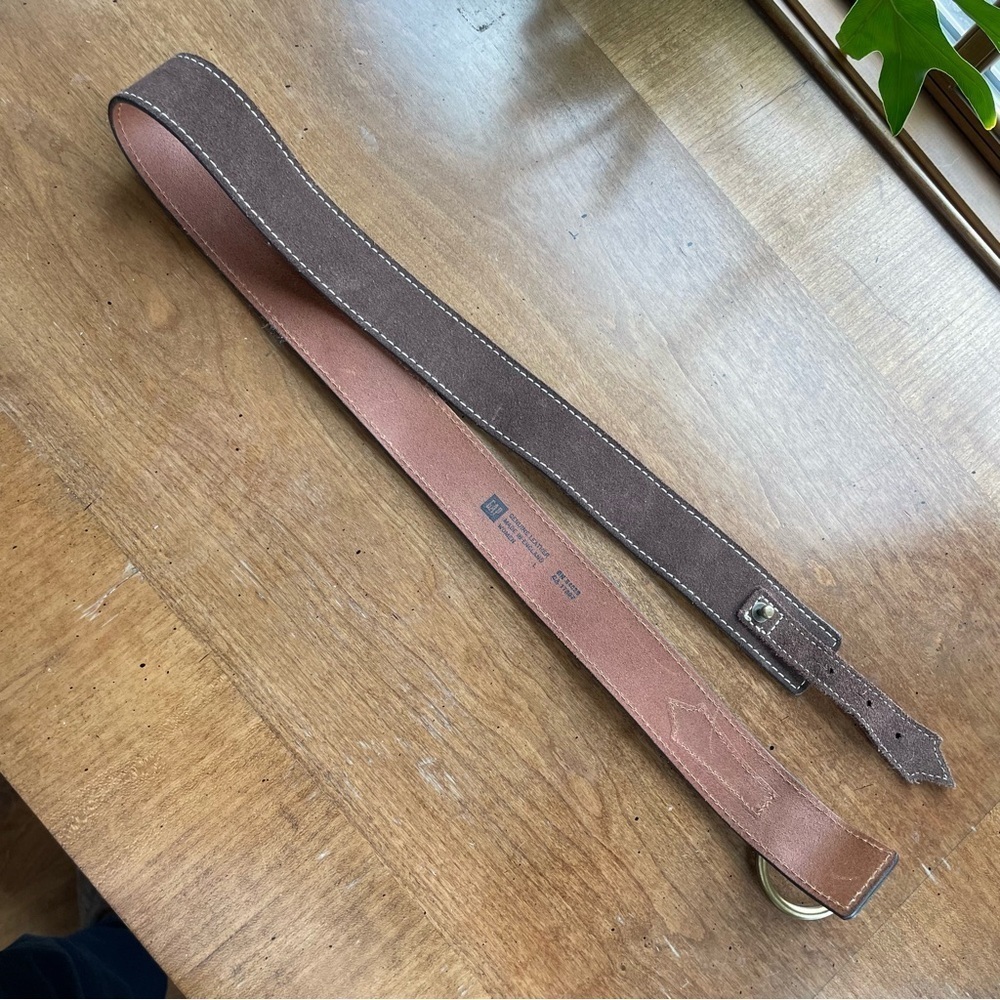 GAP Brown Suede Leather Ring Buckle Belt size Large - Picture 3 of 8
